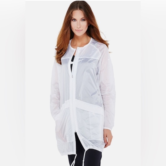 Nike Other - Nike White Lightweight Packable Longline Zip Jacket 648575 Womens S